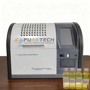China Popular <span class=keywords><strong>Oil</strong></span> Tester BDV <span class=keywords><strong>Oil</strong></span> <span class=keywords><strong>Testing</strong></span> Machine Fuootech FOT-G Fully Automatic <span class=keywords><strong>Oil</strong></span> Dielectric Strength <span class=keywords><strong>Testing</strong></span> Set - Product Image 1