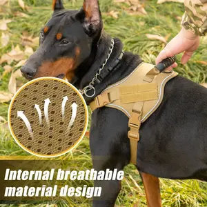 Harnais tactique de luxe Offre Spéciale pour <span class=keywords><strong>chien</strong></span> gilet Logo personnalisé équipement d'entraînement réglable réfléchissant harnais pour grands chiens - Product Image 1