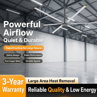 6m Hochleistungs-Industrie-Axialventilator mit Hoher Luftzirkulation 6 Flügel Doppelkugellager 110V/220V/380V Weiß Deckenmontierter Fabrikventilator