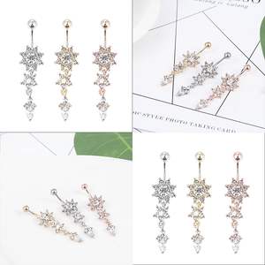 2025 Fashion perfetto <span class=keywords><strong>ombelico</strong></span> pendente in <span class=keywords><strong>oro</strong></span> pancia <span class=keywords><strong>Piercing</strong></span> fiore di cristallo gioielli per il corpo <span class=keywords><strong>ombelico</strong></span> anelli <span class=keywords><strong>Piercing</strong></span> per le donne - Product Image 4