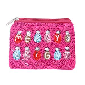 High Quality Frosty Theme Beaded Vintage Style Zipper Wallet Customized Hand Pouch <b>Coin</b> Purse Card Holder <b>for</b> Kids - Product Image 6