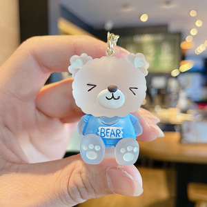 Wholesale Cartoon <b>Jelly</b> Glass Bear Keychain Creative Bag Pendant Gift Custom Resin Bear <b>Molds</b> for Decoration - Product Image 6