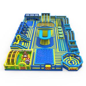 Dev şişme eğlence parkı şişme tema parkı oyun alanı çocuklar ve yetişkinler için ticari şişme engel kursu - Product Image 1