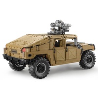CaDA-Juego de bloques de construcción modelo coche todoterreno, juguete de construcción con ladrillos, 3935 piezas, C61036W, 1:8, HUMVE