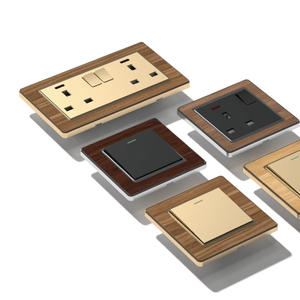 Wholesale <strong>TV</strong> 10A House Wall <strong>Socket</strong> Outlet Low Price Gold Wood Grain <strong>Electrical</strong> Switches <strong>Sockets</strong> UK Standard - Product Image 2