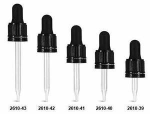 Ống Nhỏ Giọt Thủy Tinh Hiệu Chuẩn CRC Màu Đen Và Trắng 18/410 Với Các Giọt Nhỏ Giọt Có Vết Chai Phù Hợp Với Chai Thủy Tinh Boston 2Oz 20/400 - Product Image 5