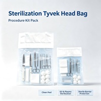 Kit de procédure dentaire composite Tyvek, sac de stérilisation Tyvek avec indicateur chimique H2O2, bobine Tyvek pour stérilisation au plasma, certifié CE