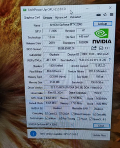 Tarjeta Gráfica para Juegos Giga GeForce RTX 2060 6GB GDDR6 Usada al por Mayor con Ventilador para Aplicaciones de Escritorio - Product Image 5