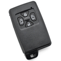 Boîtier de clé de voiture télécommande 4 boutons avec lame de secours non coupée pour réparation de clé de voiture, pièces de rechange