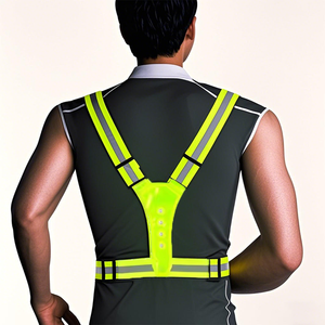 Gilet réfléchissant à LED pour la sécurité en course avec éclairage LED intégré Protection de type 1 certifiée EN 20471 - Product Image 3