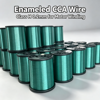 Fil émaillé en polyimide solide de classe H, grade 2, CCA, 0,2 mm, résistant à la chaleur, pour moteur à puissance fractionnelle et appareils électroménagers