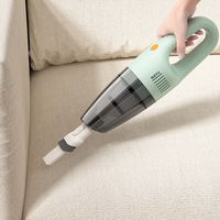 Aspirateur de voiture portatif rechargeable haute puissance, collecteur de poussière vert et noir, petit modèle domestique