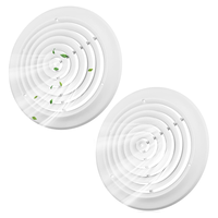 Diffuseur de conduit d'air à col rond blanc de 10 pouces couvercle de ventilation diffuseur d'alimentation en air rond en aluminium pour plafond