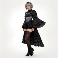 Costume de cosplay NieR Automata 2B, ensemble complet noir, tenue mécanique d'anime, jeu de rôle, 14 ans et plus