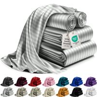 Ensemble de drap-housse en soie satinée naturelle faite à la main 22/25/30 Momme 6 pièces ensemble de drap-housse en soie douce ensembles de drap de lit pour dormir chambre