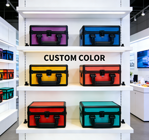 Box Porta Carte Sportive Gradate Personalizzato in Alluminio per Carte Gradate P-S-A <span class=keywords><strong>BGM</strong></span> con Coperchio in Acrilico a 3 File e Superficie in Fibra di Carbonio - Product Image 6