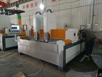 Machine de gravure sur pierre à double tête 3 axes JK-1530-2 pour granit, marbre et carreaux, moteur servo à broche refroidie par eau 5,5 kW, 380 V