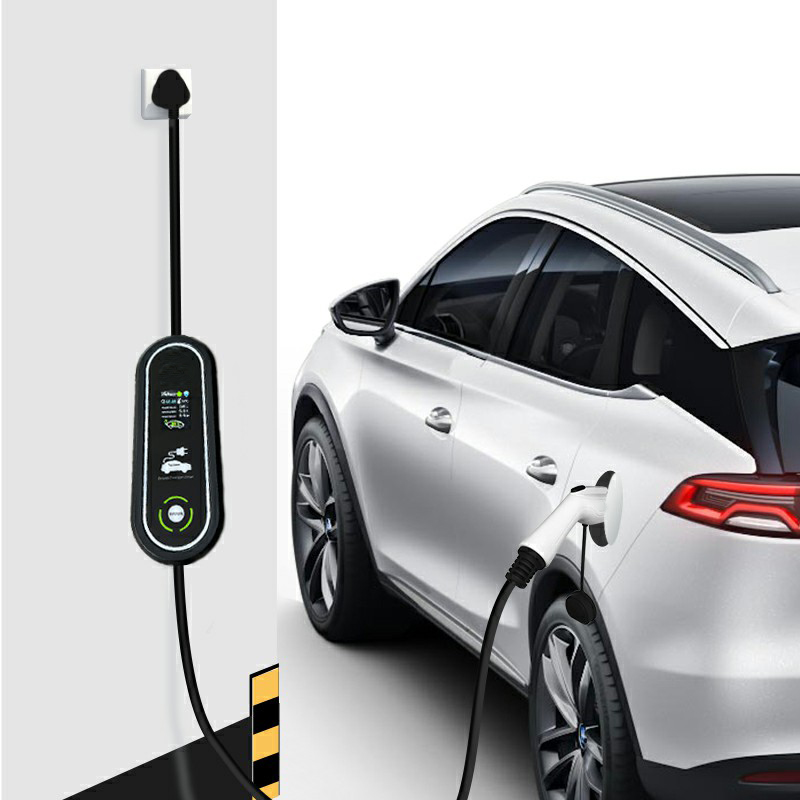 Производство портативного кабеля для зарядки Type 2 Evse 16a 32a Ev Cable Coiled Spiral Plug ev charger connector