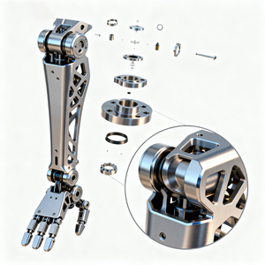 OEM <span class=keywords><strong>CNC</strong></span> gia công robot thành phần cho nhôm thép không gỉ các bộ phận chính xác tùy chỉnh Robot phần <span class=keywords><strong>CNC</strong></span> cánh tay robot phần - Product Image 4