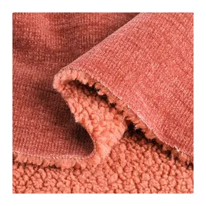 Usine personnalisée confortable 460gsm 100% Polyester uni polaire Chenille Sherpa polaire tissu sans liaison pour couverture et vêtement