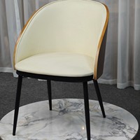 Chaise d'appoint rembourrée de luxe léger, style Mid-Century Modern, avec pieds en métal robustes et mousse résiliente, pour la maison, le bureau ou le parc – Approvisionnement direct usine