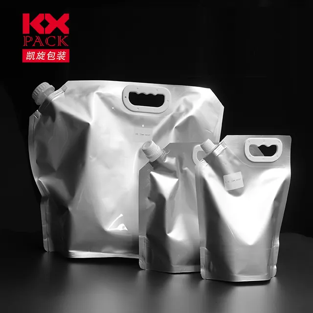 Bolsa de embalaje de alimentos, bolsa de papel de aluminio para líquidos, 1L, 1,5 L, con boquilla