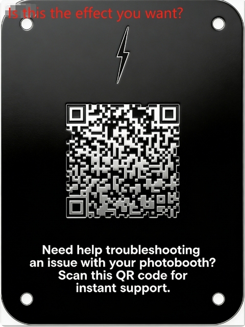 Laser Engraved QR Code Metal Nameplate