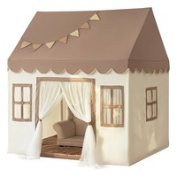 Tente de jeu pour enfants en tissu durable, portable, avec fenêtres, grande taille, personnalisable, unisexe, pour l'intérieur, vente en gros