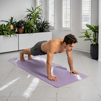 Özel Boyutlu TPE Yoga Matı 6mm Kalınlığında Kaymaz Katlanabilir Çevre Dostu Su Geçirmez Sıcak Yoga Pilates Egzersiz Malzemesi