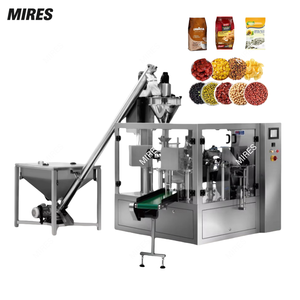 Máquina empaquetadora de llenado de bolsas prefabricadas para polvo Control PLC para cacao en polvo Leche en polvo Café Condimento Línea de producción de alimentos - Product Image 1