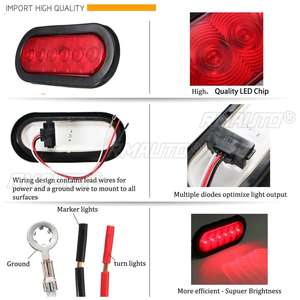 2 pièces Feux arrière LED 12V pour remorque, camion, poids lourd, tracteur, bus, caravanes - Product Image 5