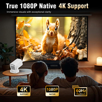 Projecteur à ultra courte focale HY260 Pro 1080P, projecteur intelligent 4k Android Mise au point électrique 1080p Natif Double WiFi 6 Proyector
