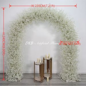 Guirlande de fleurs artificielles en soie blanche faite à la main pour arche, toile de fond, rangée d'arche, décorations de mariage, fournitures - Product Image 6