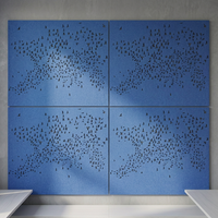 Panneau acoustique en fibre de polyester ajouré, motif oiseau, panneau décoratif mural