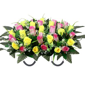 Flores Artificiales de Rosa para Funeral, Tributo para Tumba, Decoración para Arreglos Florales en Cementerios y Lápidas - Product Image 3