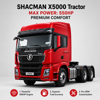 Camion tracteur Shacman X5000 8x4 reconditionné de qualité supérieure, 12 roues, prêt à l'emploi, à vendre, camion tracteur 6x4 Shacman