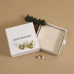 Boîtes d'emballage pour bijoux en carton recyclable de qualité supérieure avec logos personnalisés, pour colliers, bracelets, boîtes à tiroirs - Product Image 2