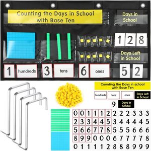 Tabla de Bolsillo para Contar Días, Herramienta de Matemáticas para el Aula, con Valor Posicional en Base Diez, para la Escuela - Product Image 1