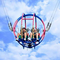 Extreme Rides Vergnügungspark Kinderspielgerät Elektrische Hochbelastbare Outdoor-Fiberglas-Metall CE-Zertifizierte Raketen-Bungee-Jumping-Schaukel