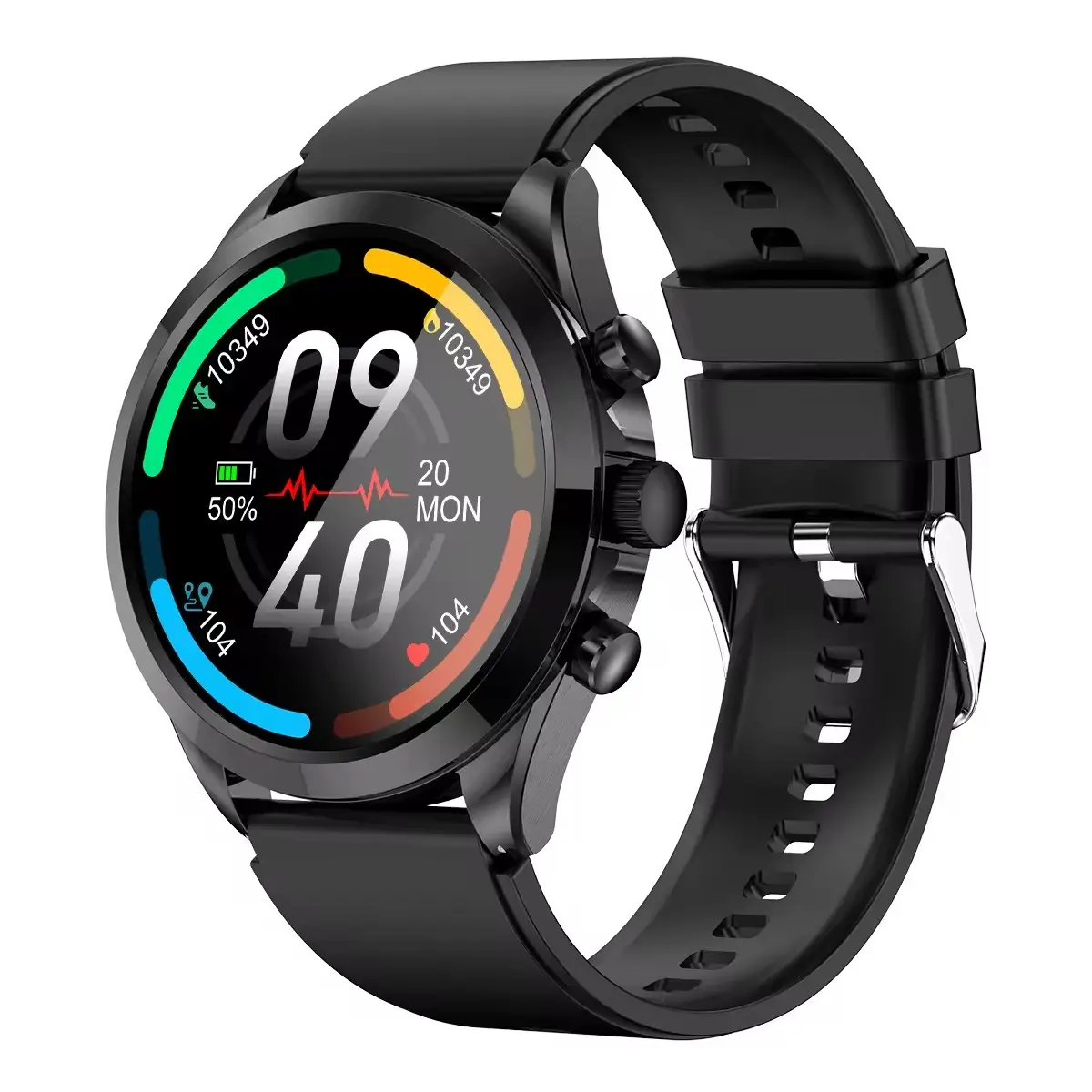 O melhor relógio inteligente ECG ET440 Oxigênio no sangue temperatura corporal 360*360 Tela HD Smartwatch saúde BT Chamada relógios digitais
