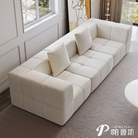 Ensemble de canapé modulaire compressé rembourré en éponge nordique en tissu Teddy canapé de Compression sous vide Save-Shipping pour salon