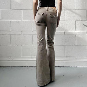 Women s American Street Style <b>Low</b> <b>Waist</b> Cargo Pocket Denim <b>Flared</b> Pants Slim Fit Casual Long <b>Jeans</b> - Product Image 5