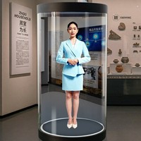 Machine tout-en-un humaine numérique holographique IA, accueil intelligent par humain virtuel, terminal de reconnaissance faciale