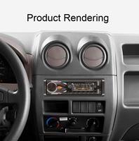 Radio FM para Auto de Alta Potencia 7388 con Control por Aplicación MP3, Reproductor TF y USB, Compatible con Múltiples Formatos de Audio, Iluminación de Teclado Colorida