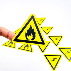 Adhesivo impermeable, garantía de diseño personalizado, atención de advertencia, forma triangular, etiqueta de logotipo, garantía - Product Image 1