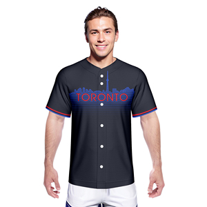 Camisetas de Béisbol y Sóftbol Personalizadas al por Mayor con Estampado Urbano, 100% Poliéster, Transpirables, de Secado Rápido, Cuello en V, con Botones, 260g - Product Image 4