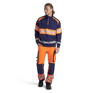 BLAKLADER - 355311588953XS Pull haute visibilité Bleu marine/Orange-EAN 7330509830741 HI-VIS WORKWEAR - Product Image 3