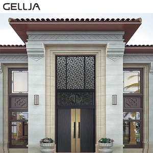 Hiện đại được thiết kế nhiệm vụ nặng nề nhập cửa cho ngôi nhà biệt thự chống thấm nước chống cháy với bên mở bên ngoài an ninh hoàn thành bề mặt - Product Image 2