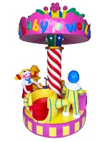 Manège miniature pour enfants à 3 places, machine de divertissement à monnayeur multi-paiements pour centre de divertissement familial