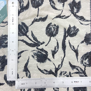 <span class=keywords><strong>Tissu</strong></span> jacquard pour robe, 80% lyocell 20% nylon 79gsm léger et doux avec imprimé d'<span class=keywords><strong>étamine</strong></span> noire - Product Image 6